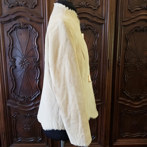 Guess Suede Coat With Faux Fur - Picture 4 of 8